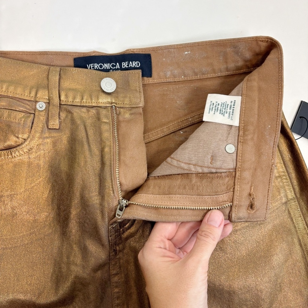 Veronica Beard Victoria Midi Skirt in Antique Brass Size 2 - Picture 7 of 16